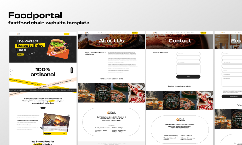 Food Portal HTML Landing Page Template